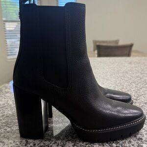 Tory Burch Black Platform Chelsea Boots